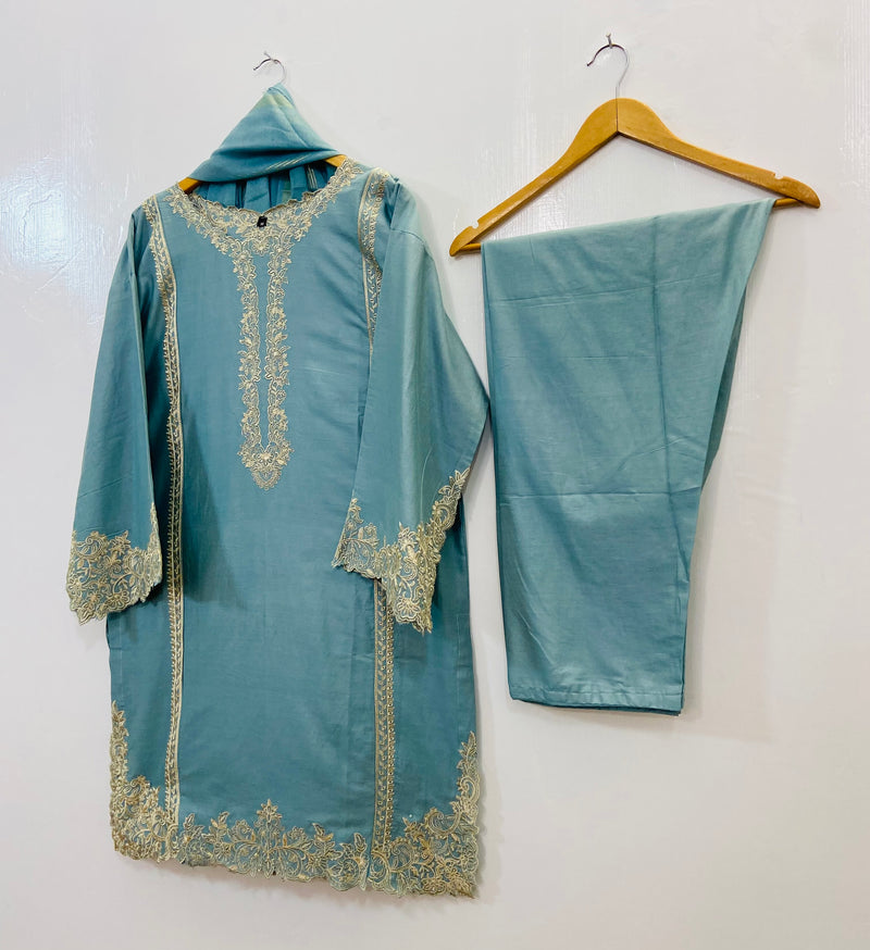 Front Back Cutwork Beauty 3PC (Cotton) D-86