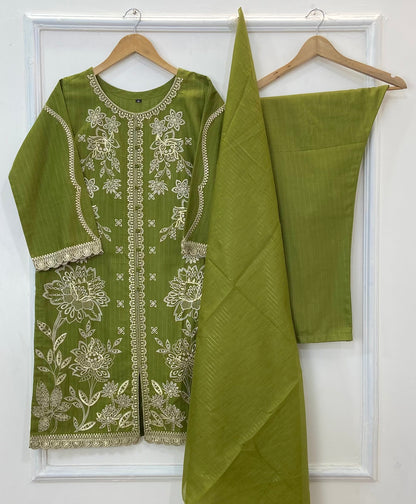 Heavy Embroidery Bliss 3PC (Khaddar) D-224