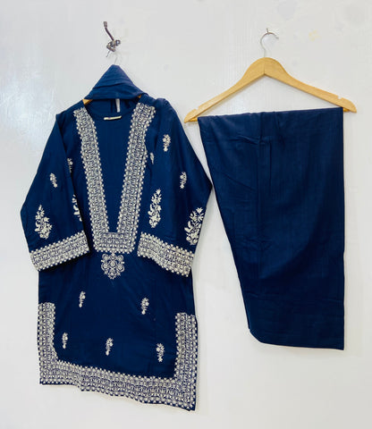 Embroidered Farshi 3PC (Khaddar) (Best Selling) D-136