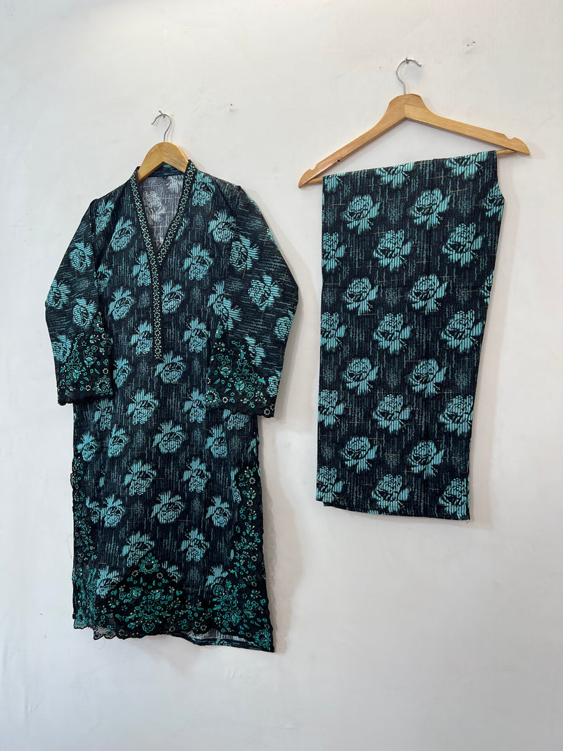 Bana Dora 2PC (Lawn) 07-Black