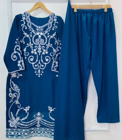 Aafreen Embroidered 3PC (Chiffon) D-374
