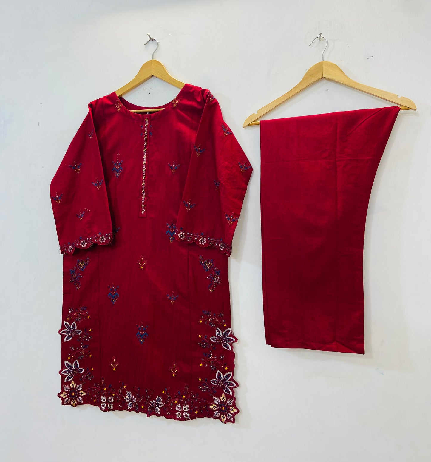Cutwork Embroidered 2PC (Self Cotton) D-81