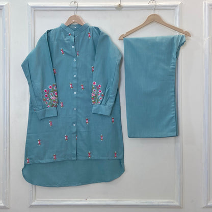 Cozy Embroidered Co-Ord Set (Khaddar) D-261