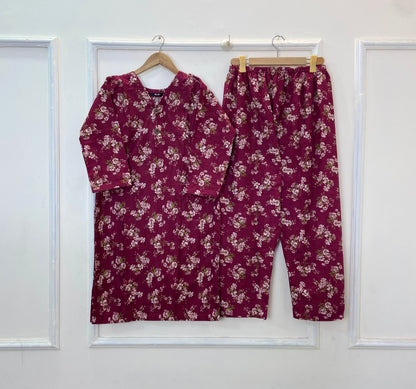 Warm Printed Co-Ord Sets (Khaddar) D-288