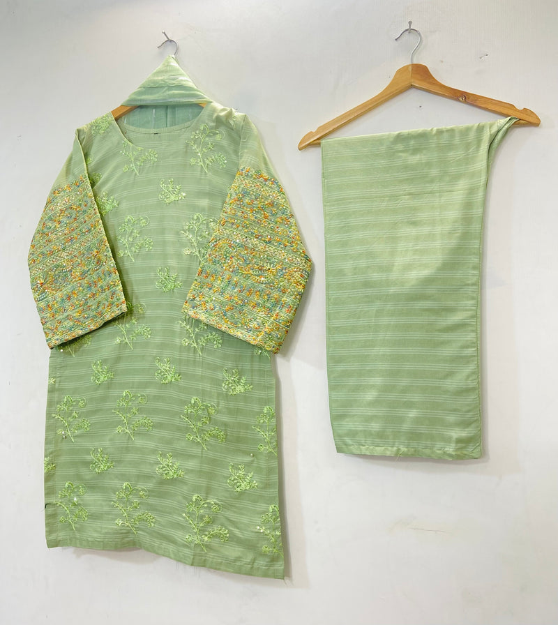 Sequins Embroidered Chic 3PC (Cotton Lawn) D-34