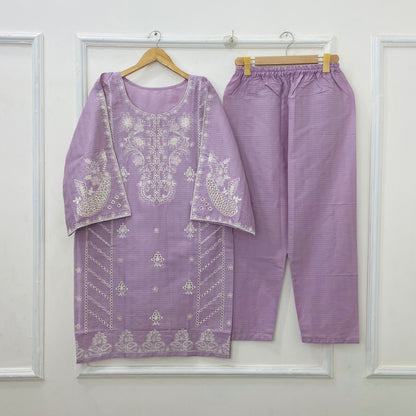 Dazzling Embroidered 2PC (Premium Cotton) D-419