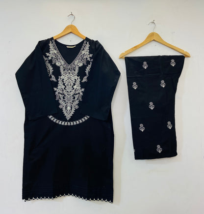 Embroidered Black Rose 2PC (Lawn) D-61