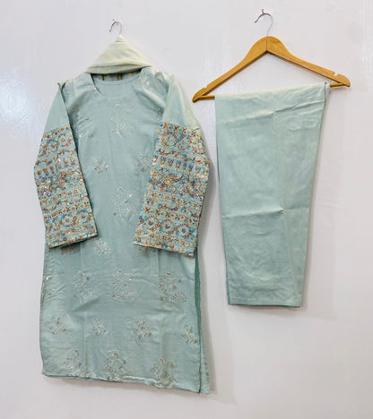 Sequins Embroidered Chic (Khaadi Cotton) D-93