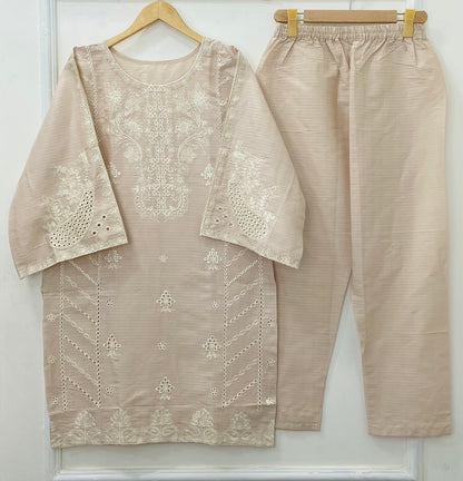 Dazzling Embroidered 2PC (Premium Cotton) D-419