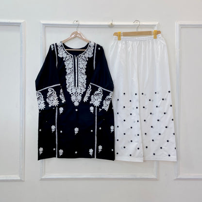 Contrasted Embroidered 2PC (Premium Cotton) D-346