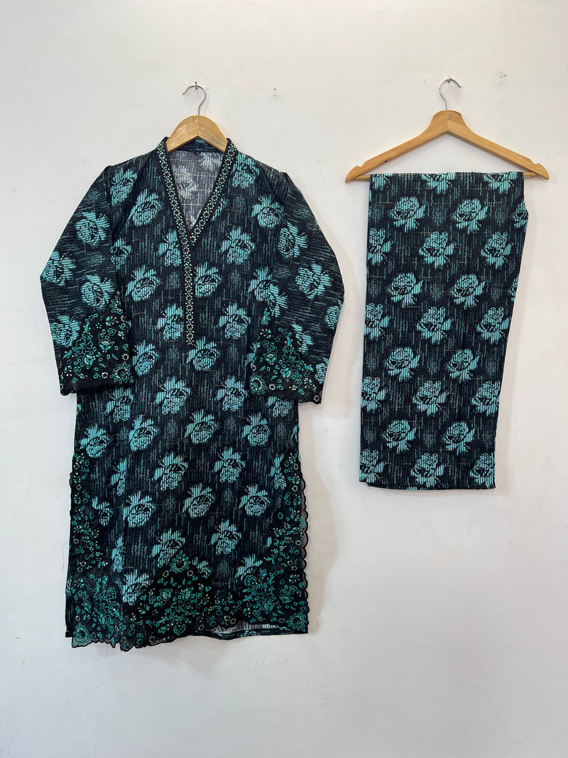 Bana Dora 2PC (Lawn) 07-Black