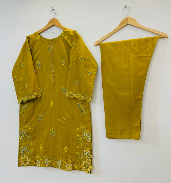 Cutwork Embroidered 2PC (Self Cotton) D-81