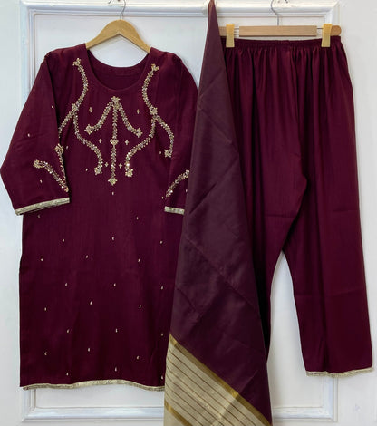 Royale Handcrafted Series: 3PC (Raw Silk) D-243