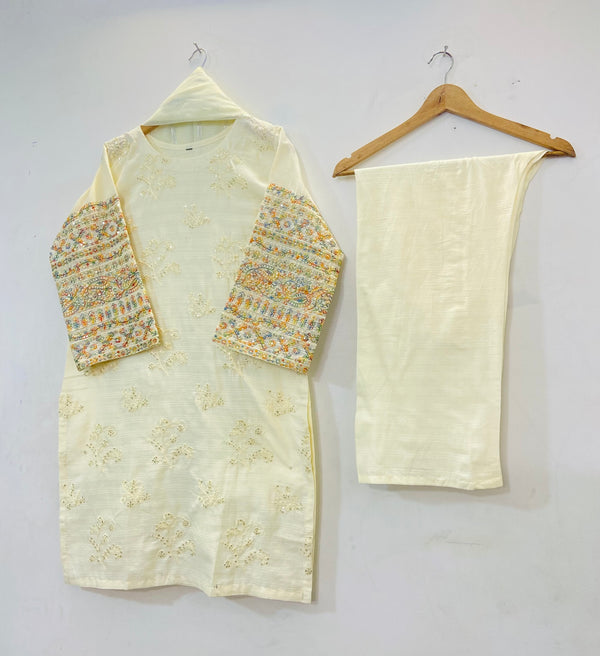 Sequins Embroidered Chic 3PC (Cotton Lawn) D-34