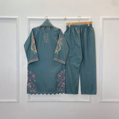 Petal Posh Embroidered 3PC (Khaddar) D-298