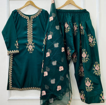 Shehnai 3PC (Raw Silk) D-501