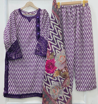 D-367  Bold Zebra 3PC (Bana Dora Silk)