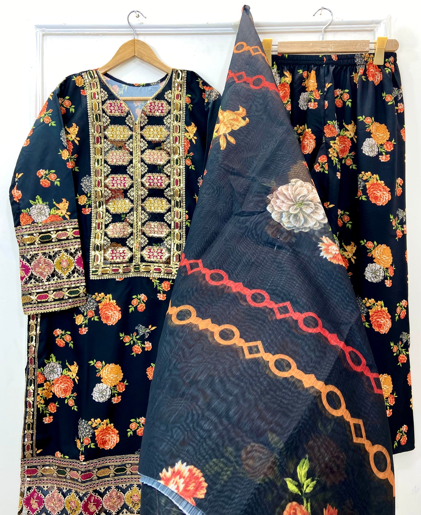 Chandni 3PC (Silk) D-211