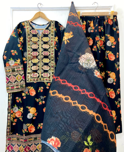 Chandni 3PC (Silk) D-211