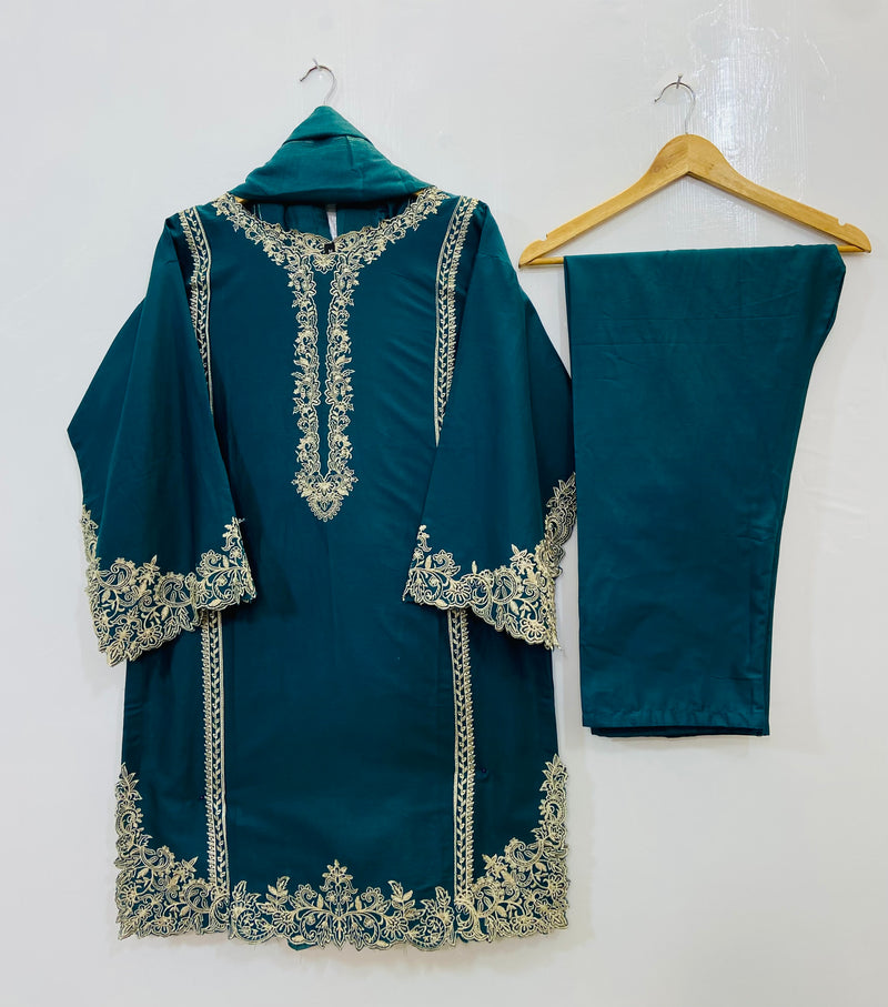 Front Back Cutwork Beauty 3PC (Cotton) D-85
