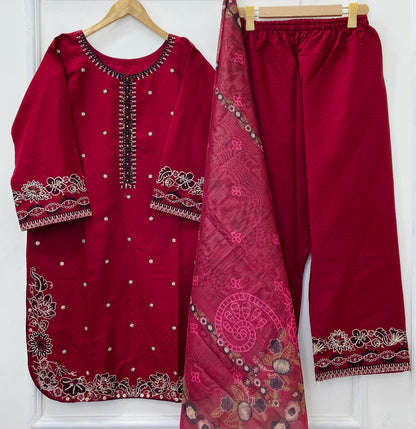 Festive Wear 3PC (Cotton) D-516