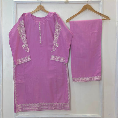 Pocketful Embroidered 2PC (Khaddar) D-306