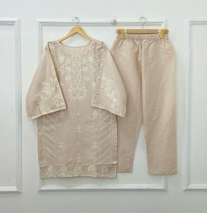 Dazzling Embroidered 2PC (Premium Cotton) D-419