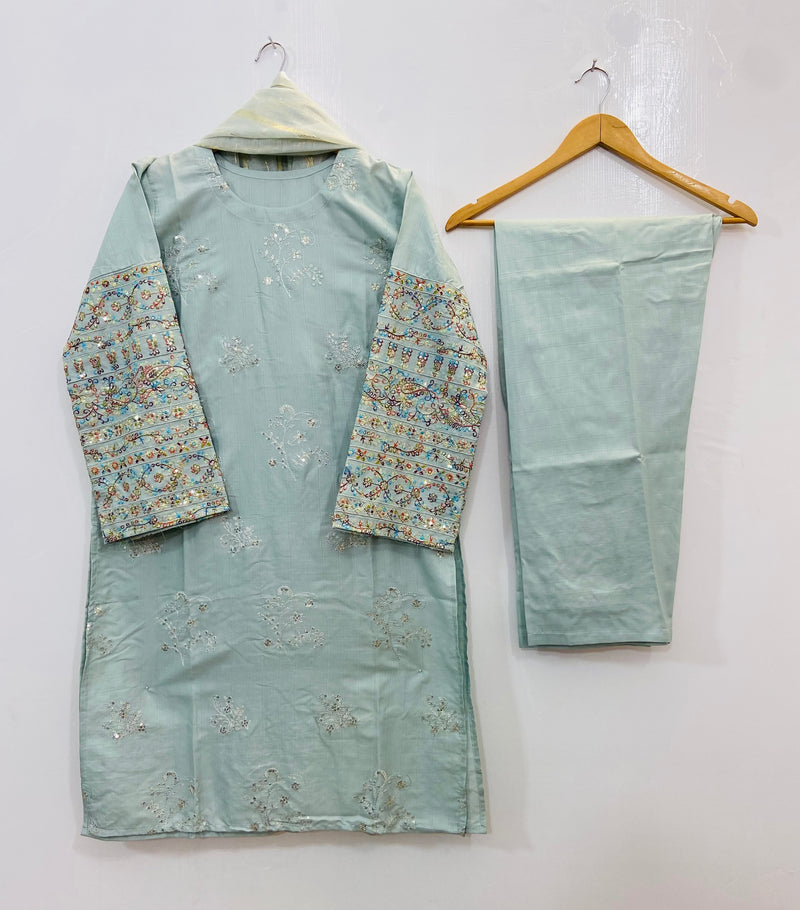 Sequins Embroidered Chic (Khaadi Cotton) D-93