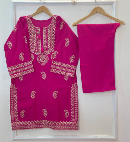 Chic Long Embroidered 2PC (Khaddar) D-304