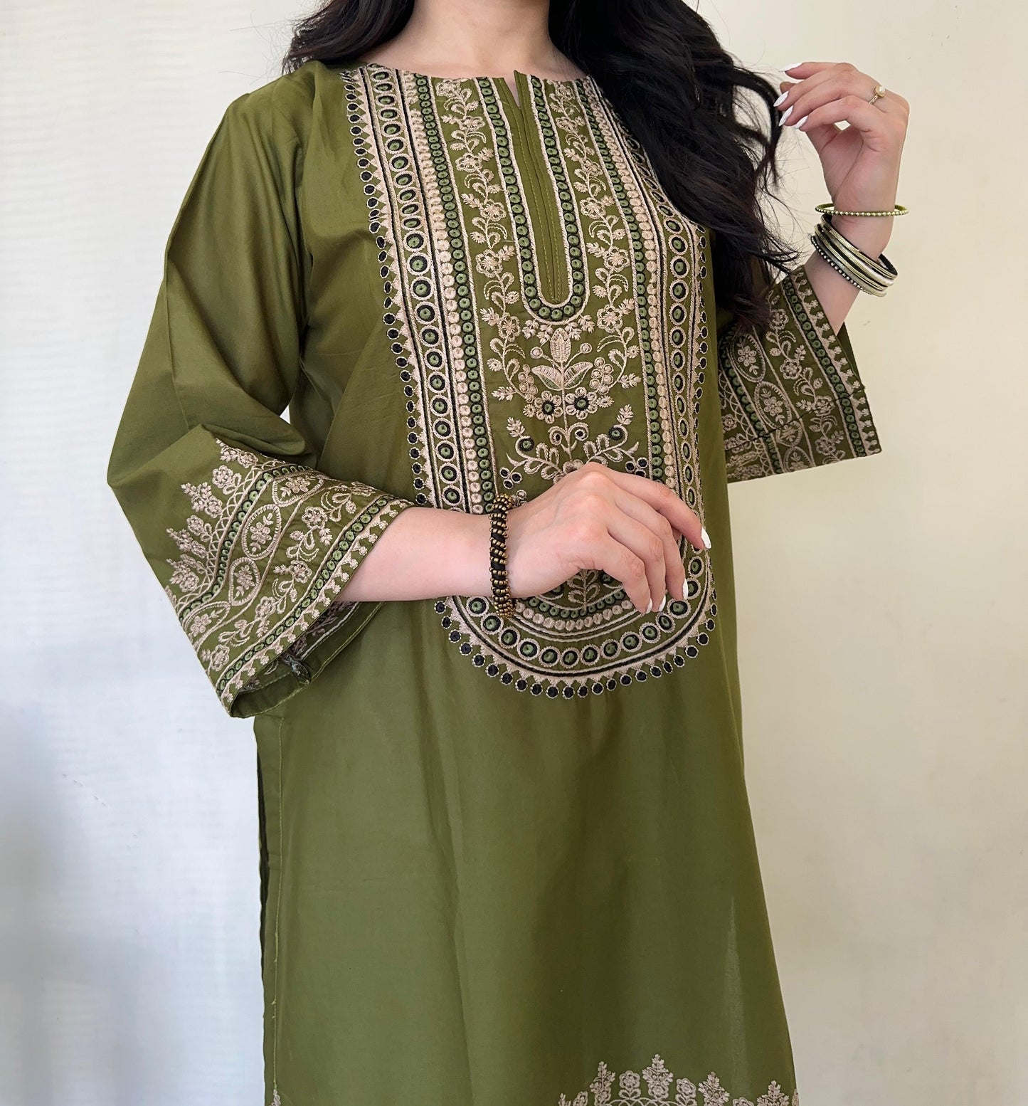 Olive Matcha | Farshi 2PC Cotton D-623