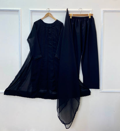 Flowy Glamour Frock 3PC (Chiffon) D-262