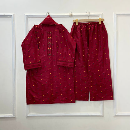 Tulip Embroidered Beauty 3PC (Premium Cotton) D-382