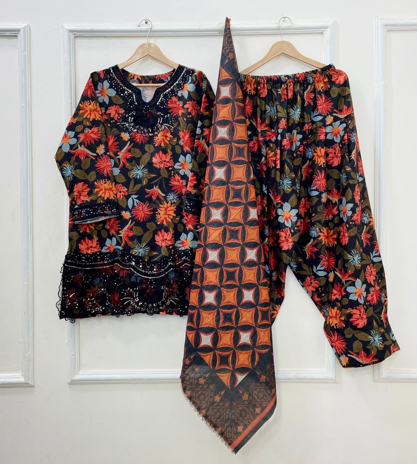 Eid Edit: 3PC (Bana Dora Silk) D-530