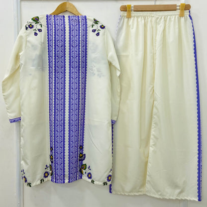 Gown & Tea Co-Ord Set (Swiss Silk) D-445