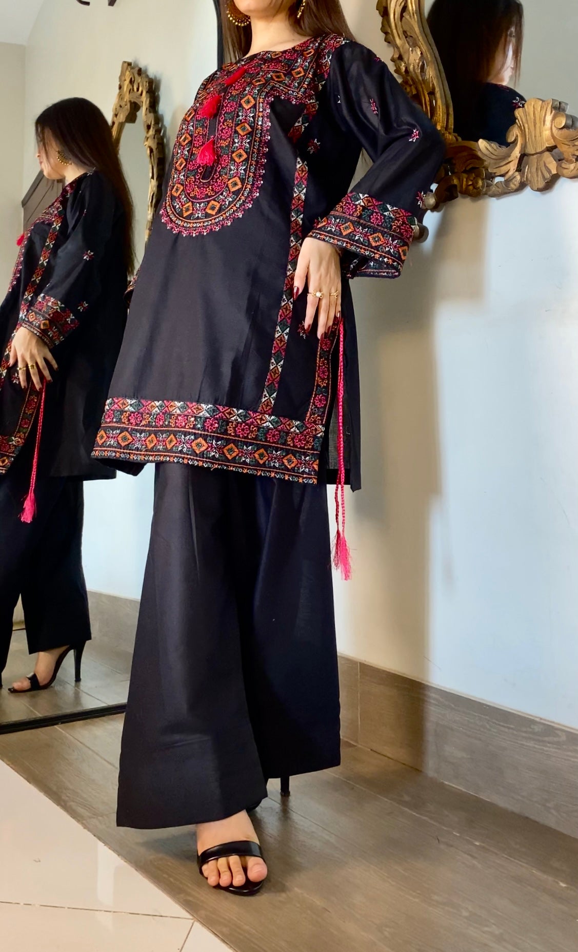 Black Balochi 3PC (Premium Cotton)