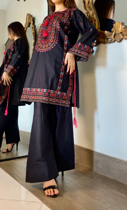 Black Balochi 3PC (Premium Cotton)