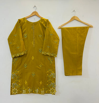 Cutwork Embroidered 2PC (Self Cotton) D-81