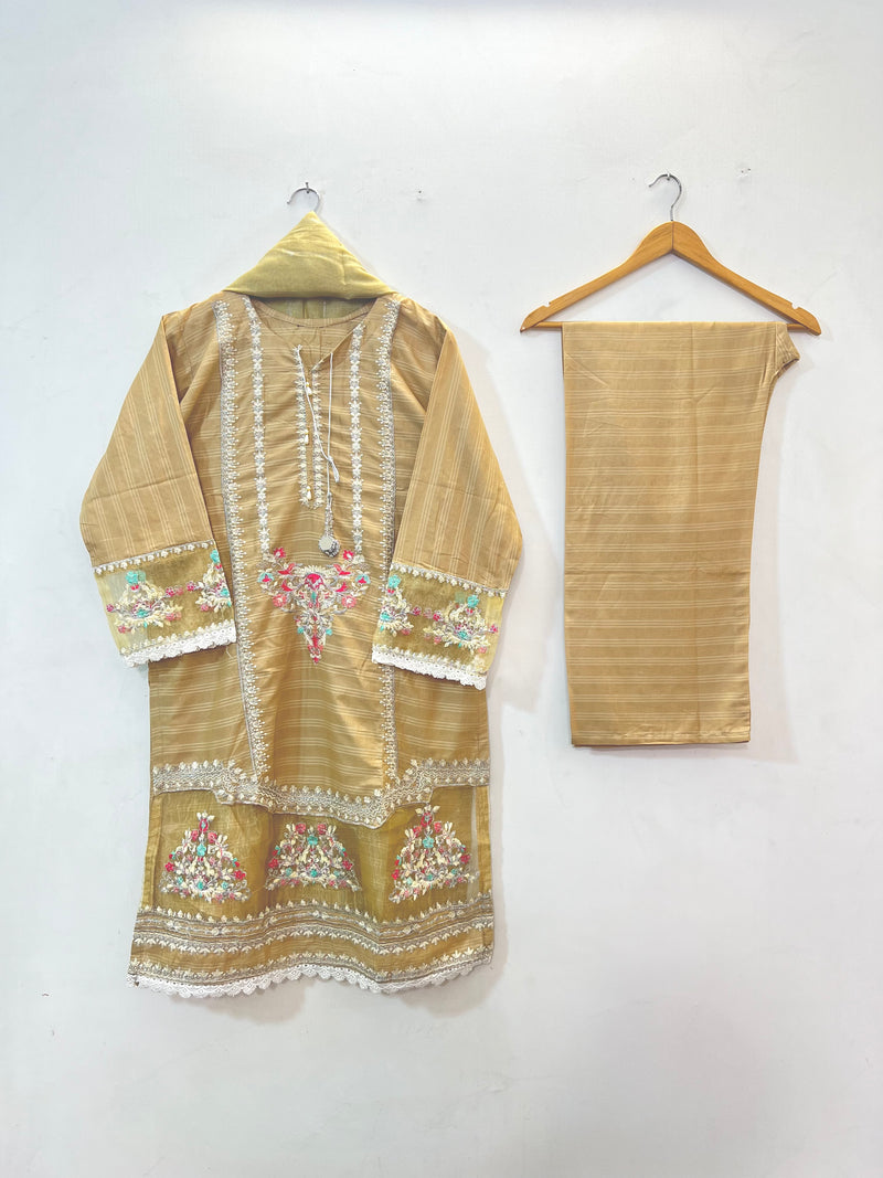 3PC Embroidered Cotton Lawn -11
