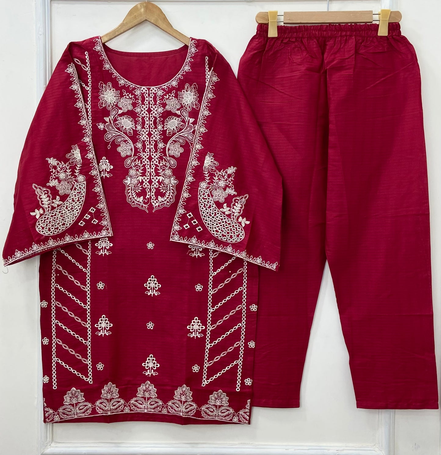 Dazzling Embroidered 2PC (Premium Cotton) D-419