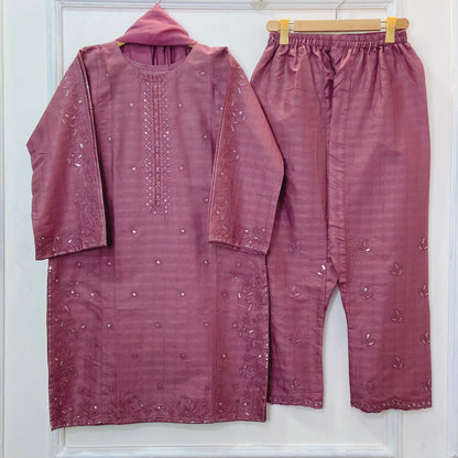 Starlight Embroidered 3PC (Premium Cotton) D-378