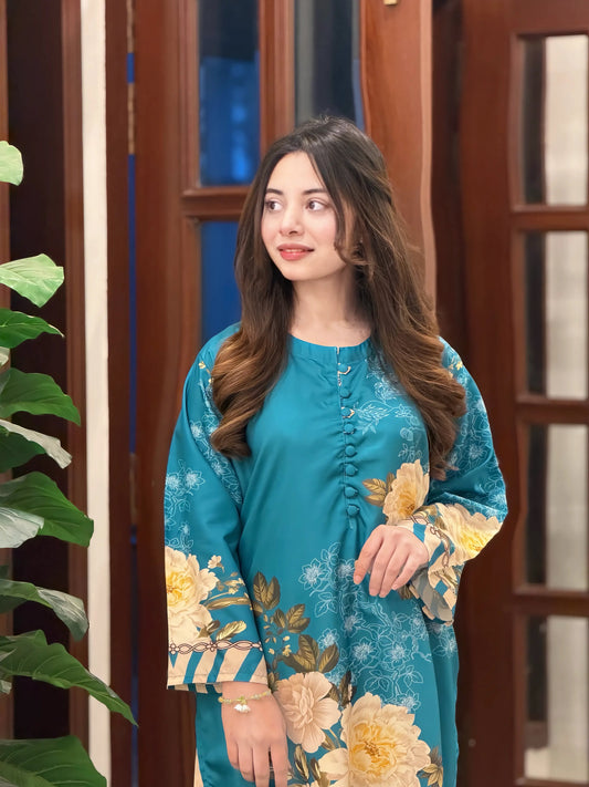 Sawan Printed 2PC (Imported Silk) D-403