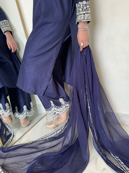Dreamy Blue | 3PC Cotton Lawn D-632