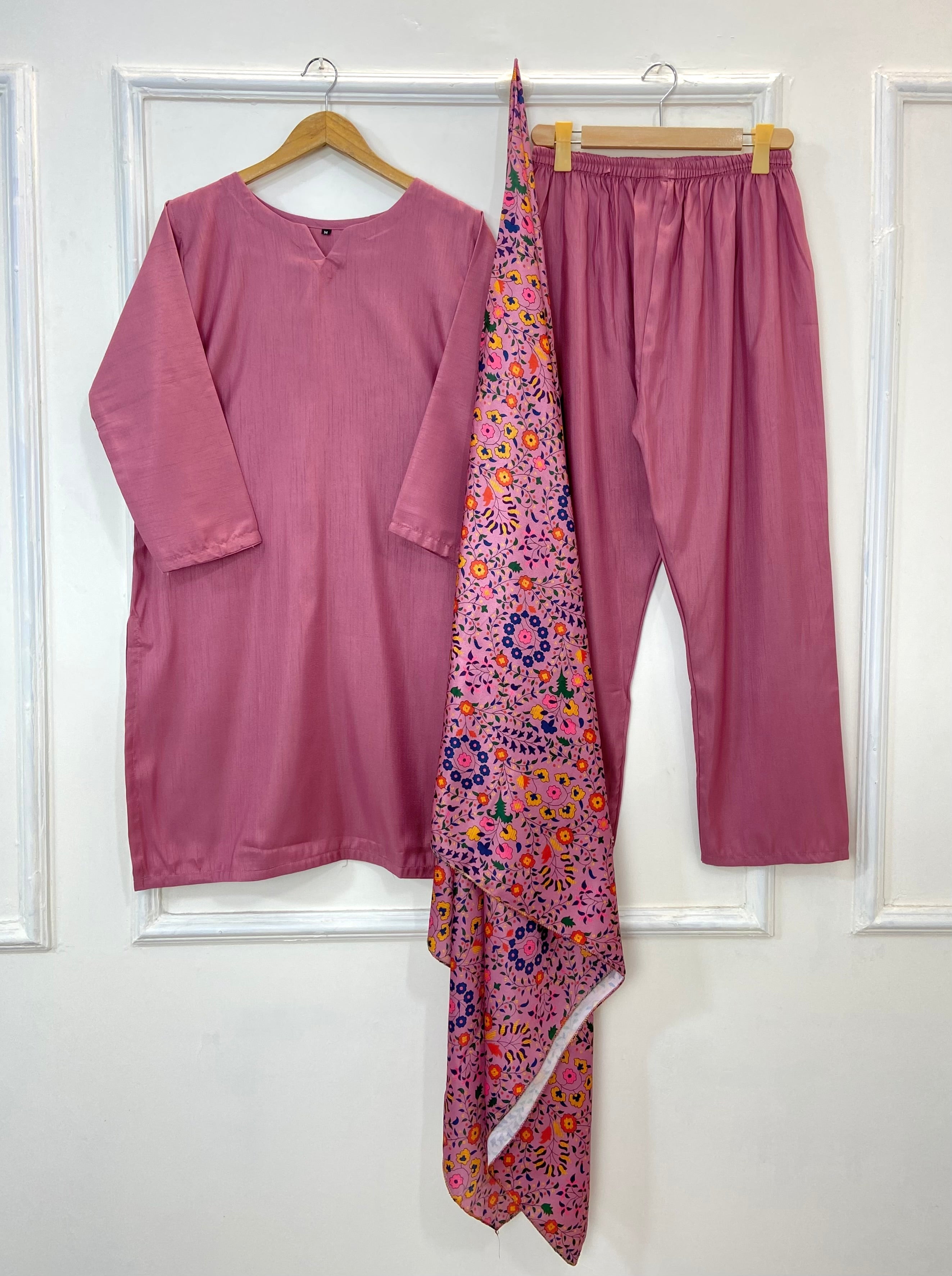 Woolen Shawl Luxe 3PC (Raw Silk) D-168