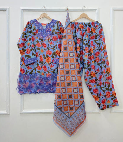 Eid Edit: 3PC (Bana Dora Silk) D-530