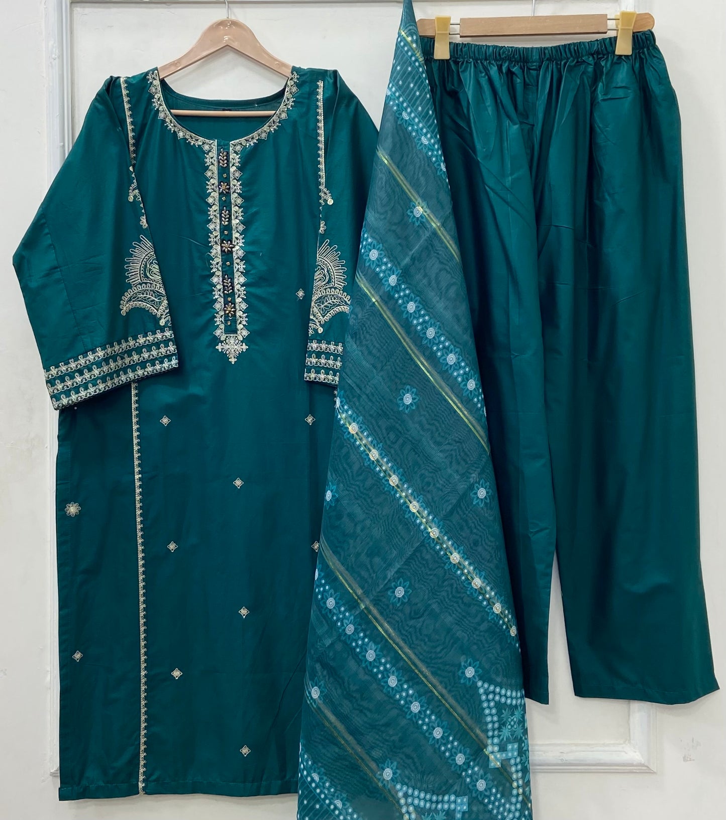 Long Embroidered | 3PC Cotton D-563