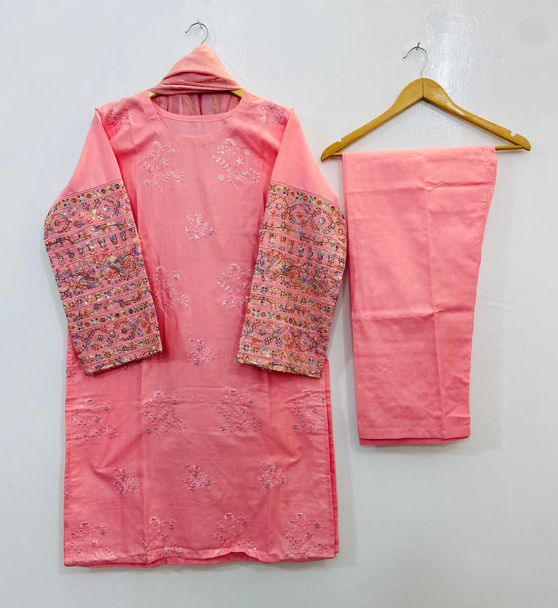 Sequins Embroidered Chic (Khaadi Cotton) D-93