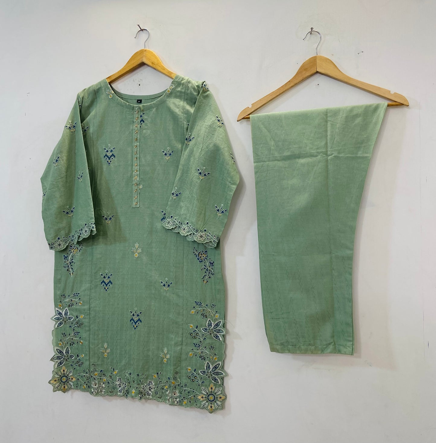 Cutwork Embroidered 2PC (Self Cotton) D-81