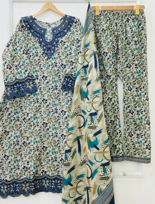 Article no: D-714| Premium Lawn 3piece