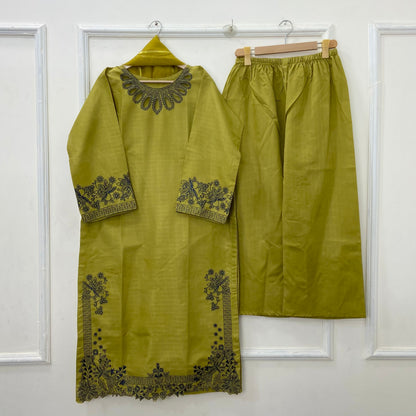 Eid Edit: Embroidered 3PC (Premium Cotton) D-463