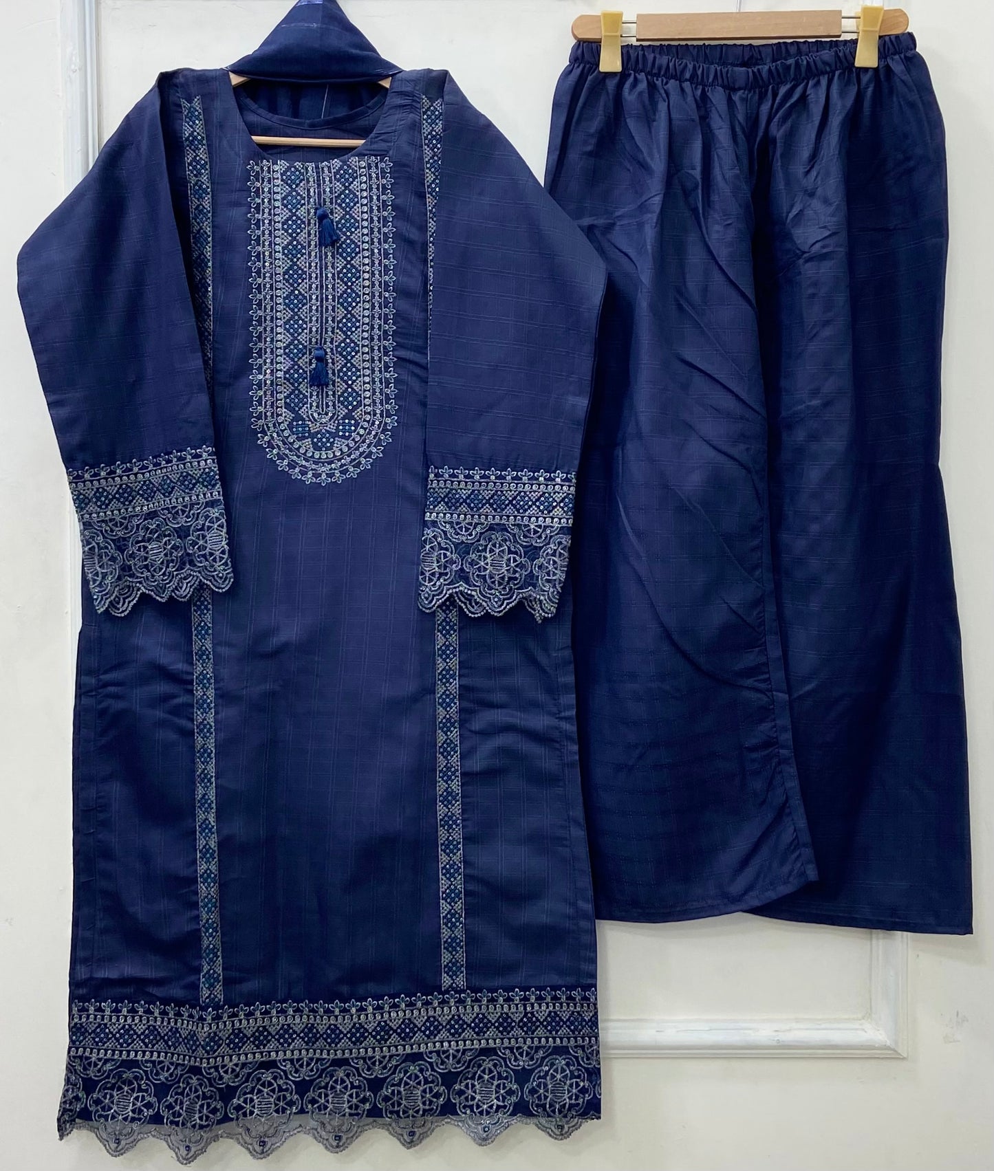 Eid Embroidered 3PC (Premium Cotton) D-488